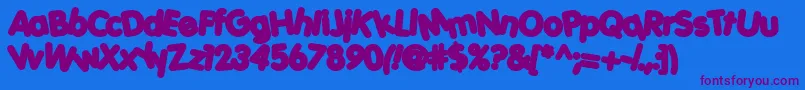 Шрифт Porkh – фиолетовые шрифты на синем фоне