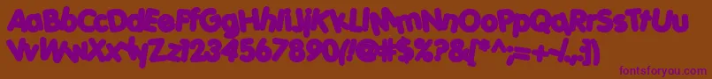 Шрифт Porkh – фиолетовые шрифты на коричневом фоне