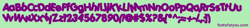Шрифт Porkh – фиолетовые шрифты на зелёном фоне