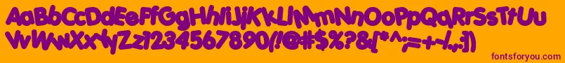 Шрифт Porkh – фиолетовые шрифты на оранжевом фоне