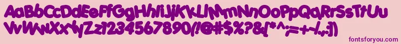 Шрифт Porkh – фиолетовые шрифты на розовом фоне