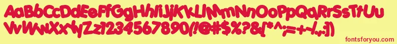 Porkh Font – Red Fonts on Yellow Background