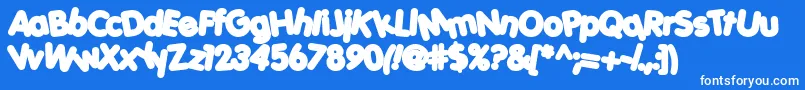 Шрифт Porkh – белые шрифты на синем фоне