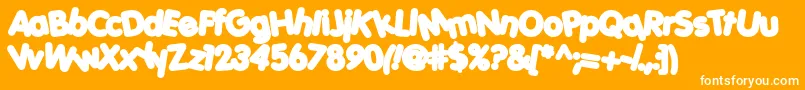 Шрифт Porkh – белые шрифты на оранжевом фоне