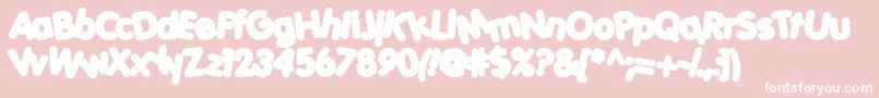 Шрифт Porkh – белые шрифты на розовом фоне