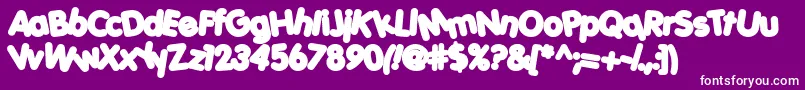 Шрифт Porkh – белые шрифты на фиолетовом фоне