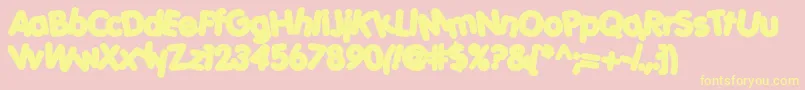 Шрифт Porkh – жёлтые шрифты на розовом фоне