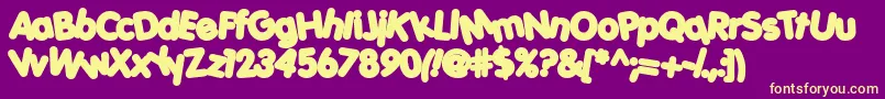 Porkh Font – Yellow Fonts on Purple Background