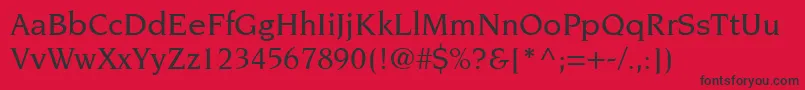 TridentMediumSsiMedium Font – Black Fonts on Red Background