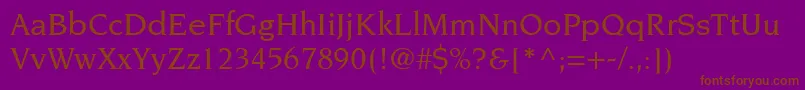 TridentMediumSsiMedium Font – Brown Fonts on Purple Background