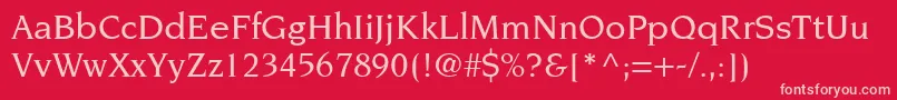 TridentMediumSsiMedium Font – Pink Fonts on Red Background
