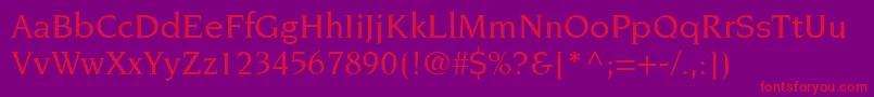 TridentMediumSsiMedium Font – Red Fonts on Purple Background