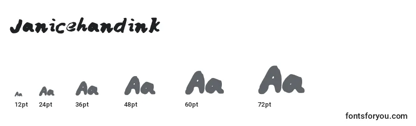 Janicehandink Font Sizes