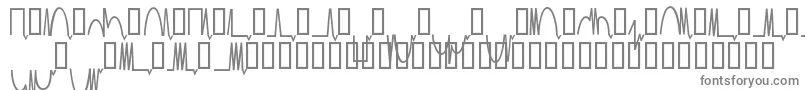 Mesaam-fontti – harmaat kirjasimet valkoisella taustalla