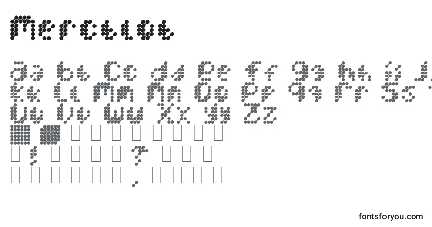 Шрифт Mercblob – алфавит, цифры, специальные символы