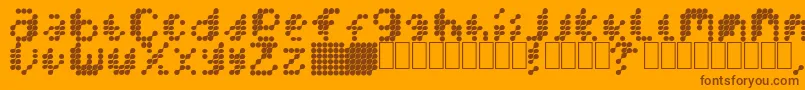 フォントMercblob – オレンジの背景に茶色のフォント