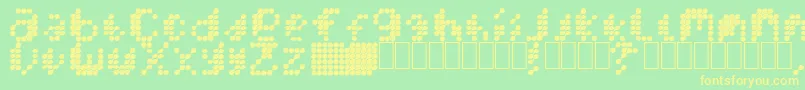 Mercblob Font – Yellow Fonts on Green Background