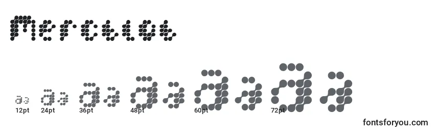 Mercblob Font Sizes