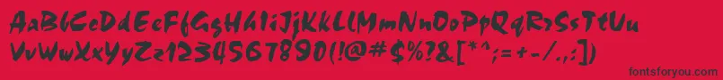 ChokkoRegular Font – Black Fonts on Red Background