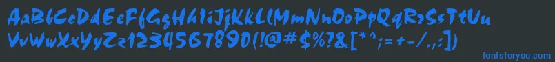 ChokkoRegular Font – Blue Fonts on Black Background
