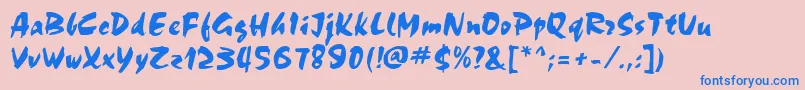 ChokkoRegular Font – Blue Fonts on Pink Background