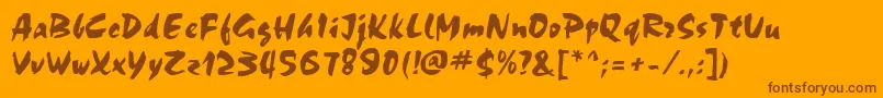 ChokkoRegular Font – Brown Fonts on Orange Background