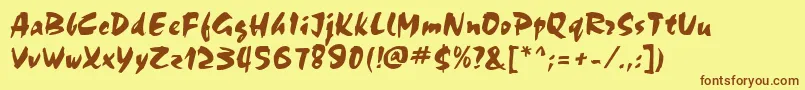 ChokkoRegular Font – Brown Fonts on Yellow Background