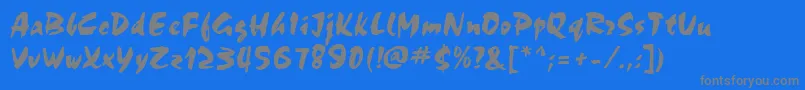 ChokkoRegular Font – Gray Fonts on Blue Background