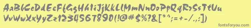 ChokkoRegular Font – Gray Fonts on Yellow Background