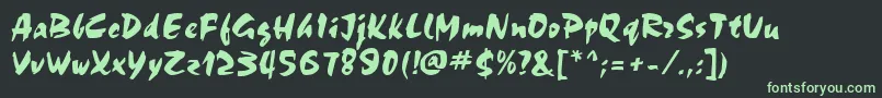 ChokkoRegular Font – Green Fonts on Black Background