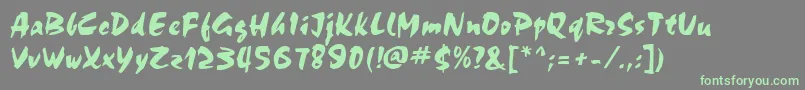 ChokkoRegular Font – Green Fonts on Gray Background