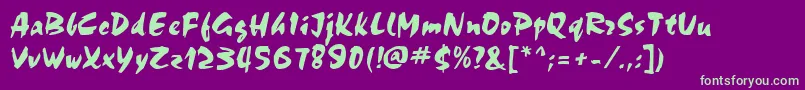 Шрифт ChokkoRegular – зелёные шрифты на фиолетовом фоне