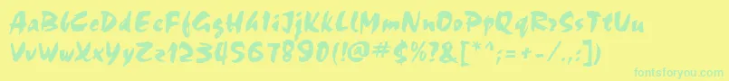 フォントChokkoRegular – 黄色い背景に緑の文字
