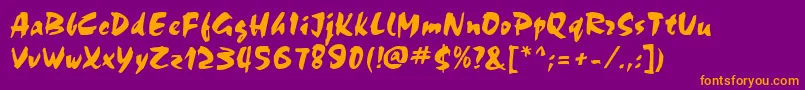 ChokkoRegular Font – Orange Fonts on Purple Background
