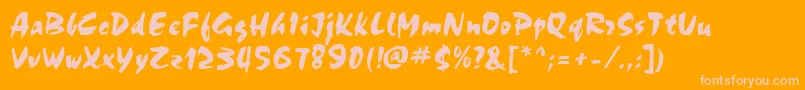 ChokkoRegular Font – Pink Fonts on Orange Background