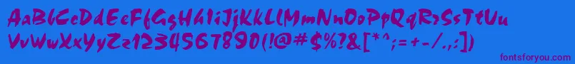 ChokkoRegular Font – Purple Fonts on Blue Background