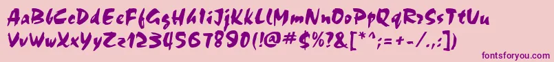 ChokkoRegular Font – Purple Fonts on Pink Background