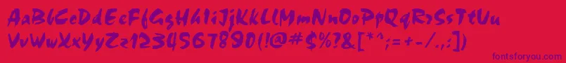 ChokkoRegular Font – Purple Fonts on Red Background