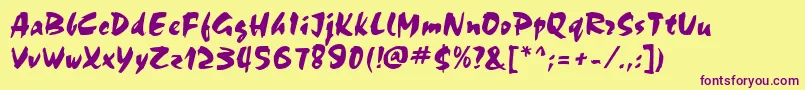 ChokkoRegular Font – Purple Fonts on Yellow Background