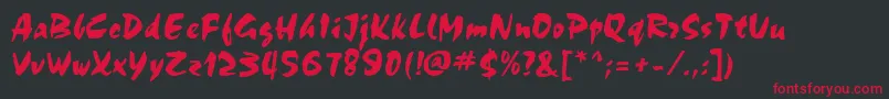 ChokkoRegular Font – Red Fonts on Black Background