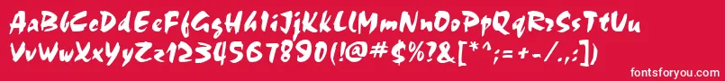ChokkoRegular Font – White Fonts on Red Background