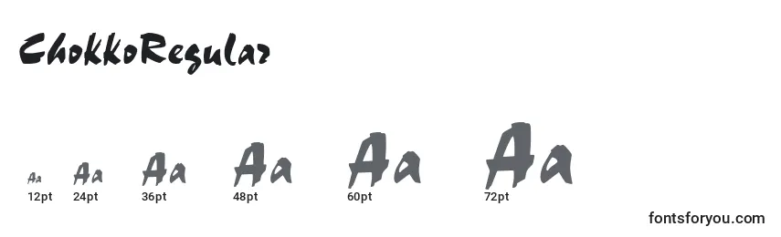 ChokkoRegular Font Sizes