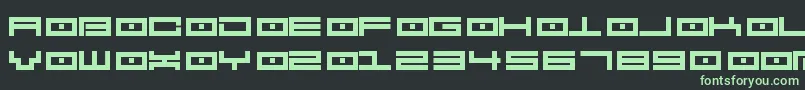 Шрифт Spv2.5 – зелёные шрифты на чёрном фоне