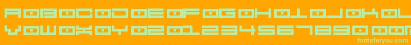 Więcej informacji o czcionce Spv2.5 Czcionka Spv2.5 – zielone czcionki na pomarańczowym tle