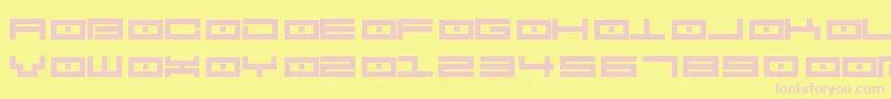 Spv2.5 Font – Pink Fonts on Yellow Background