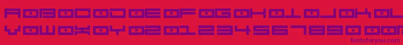 Spv2.5 Font – Purple Fonts on Red Background