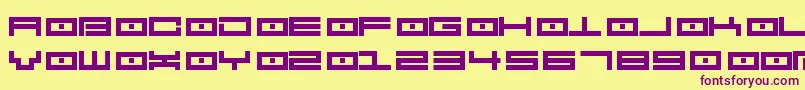 Spv2.5 Font – Purple Fonts on Yellow Background