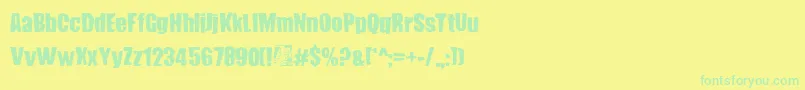 Czcionka Conundrum – zielone czcionki na żółtym tle