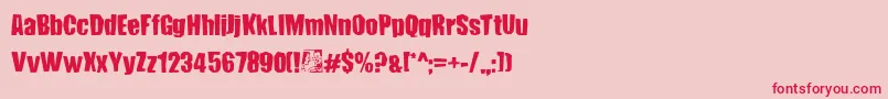 Conundrum Font – Red Fonts on Pink Background