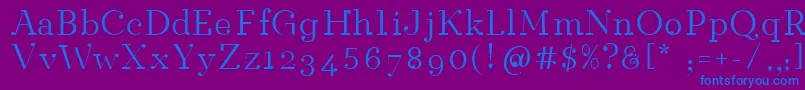 Rain Font – Blue Fonts on Purple Background